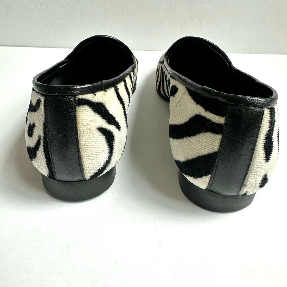 ZALO Zebra Print Velvet Smoking Slipper 7 - Picture 5 of 8